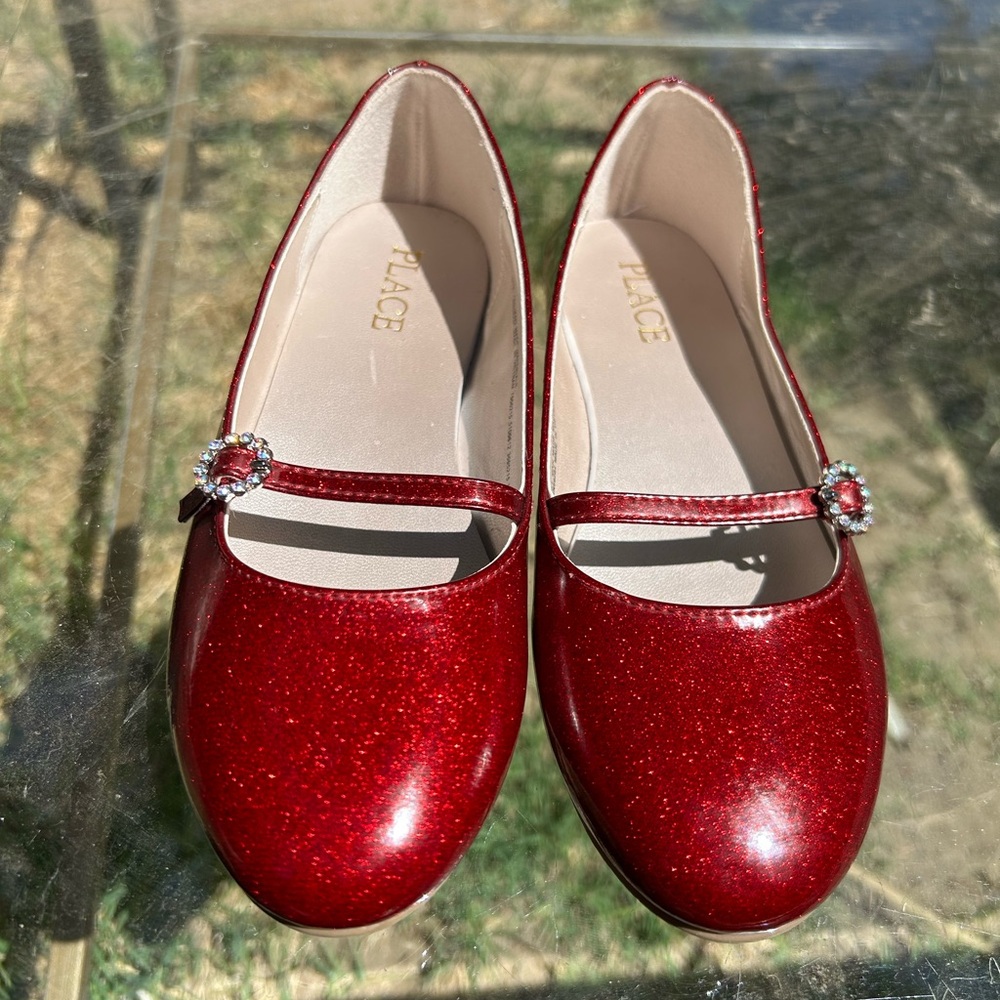 The Children's Place Red Dress Shoes Mary Jane Style